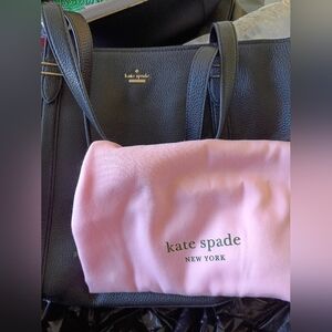 Kate Spade Black pebbled leather Tote with Pink Dust Bag